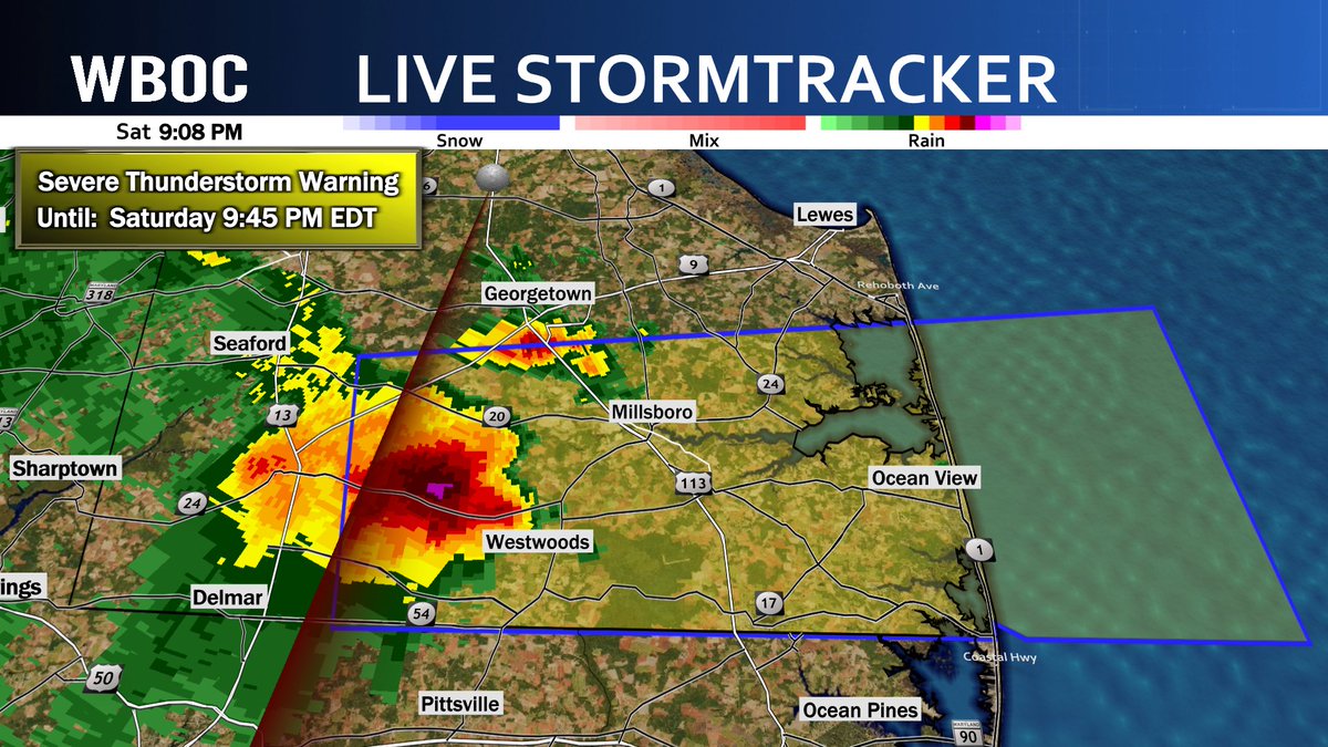 MikeLichniak's tweet photo. Severe Thunderstorm Warning has been issued for Sussex county until 9:45pm. https://t.co/aythflMvvp