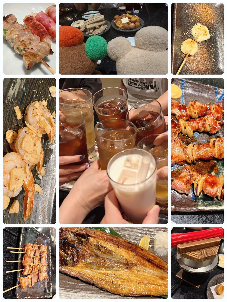 momomeinatsu's tweet photo. 1日打ち上げ🍻と昼間食べた美味しいものたち✨
🍦🍦🍦は3つ。1つは初めて食べるお店に連れて行ってもらいました😆✨ランチの銀鱈味醂焼きは初めましてでした😋カンパイマーンは串焼のお店で。カチョガヴァロの串焼き激ウマで幸せ😍
#ドリカム #札幌公演1日目
#きのとや #札幌農学校 #benbeya https://t.co/95L5UwEvdb