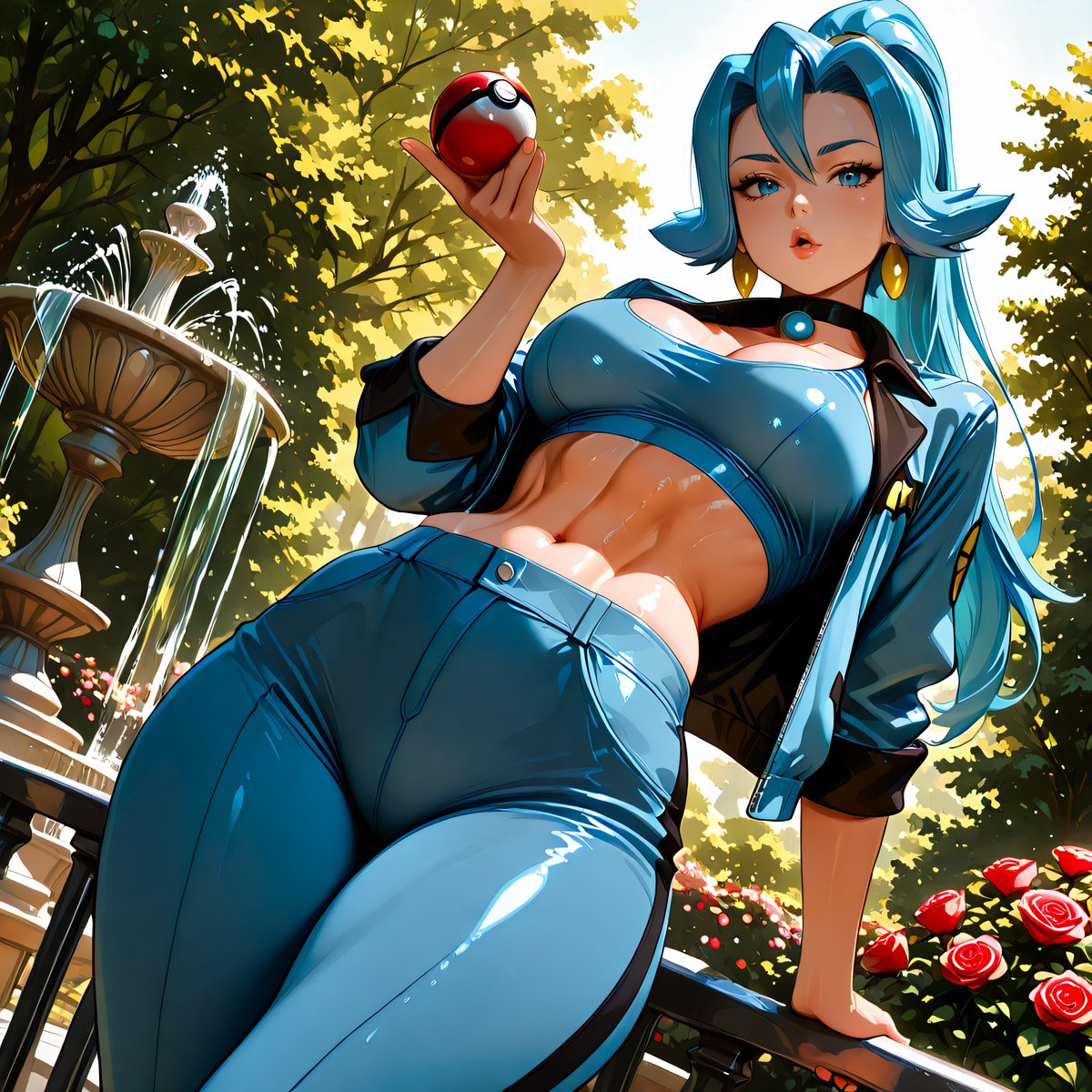 Xephyr1337's tweet photo. Let's Battle... with love!

#Clair #pokemon #waifu #digitalart #aiart https://t.co/VQCVPkFIuI