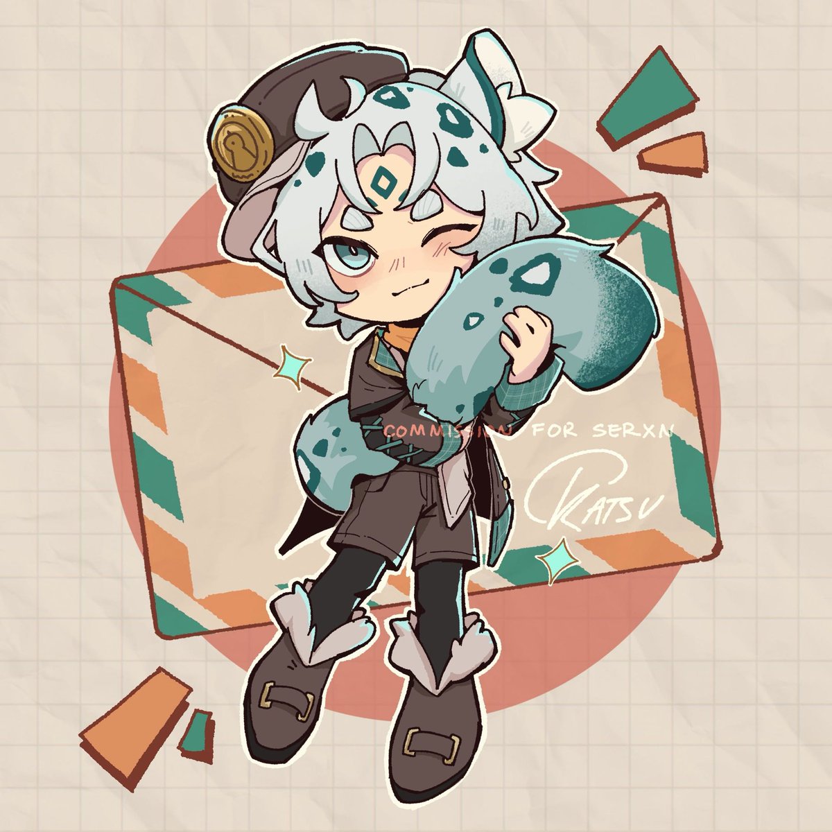 tonkatsubowls's tweet photo. Recent chibi commissions I did! Thank you so much for the support :D. 
1: @/SerxnVT 
2: @/bakingmuffy https://t.co/5KaNHC6W0g