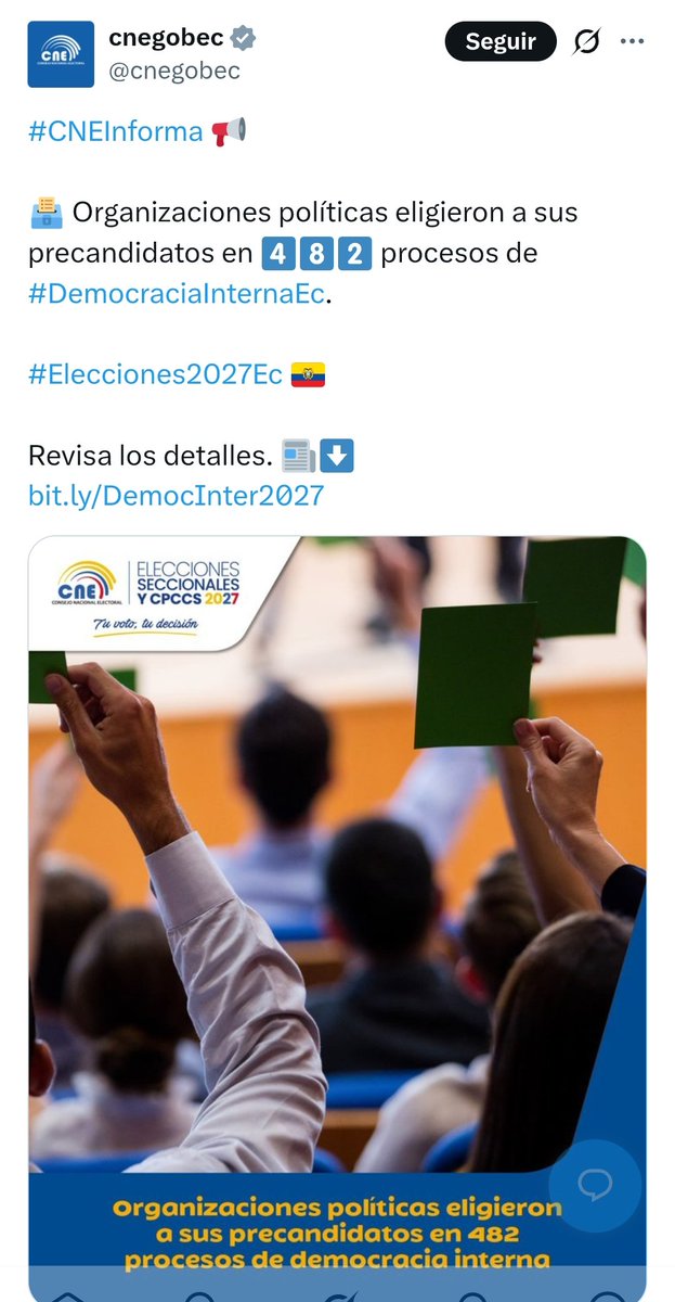 Tri_URBANO's tweet photo. @CNE_EnriquePita @cnegobec @CNEAzuay @cnesucumbios @CNESantoDomingo @cnenapo @CNEManabi @CNE_StaElena @CNELoja @CNE_LosRios @CNECanar @RamiroRiveraEc @CpccsEc @henry_llanes @InfoZIFS @uamawtaywasi @TriURBAS @escuelagob_UHE @VERAZ_TWIT @UDLAEcuador @UIDE @JCTrujilloCPCCS @mrivadeneira @ID12Ecuador @CreoPichincha @CNACEcuador 🐦 SORPRESA @eluniversocom
🥢Según @cnegobec, verificó requisitos en #EleccionesPrimarias
Procesos supervisados:
303 de organizaciones nacionales 179 locales y alianzas. Total 482🥢
Faltarían miles. Inscripción imposible
https://t.co/fgHcduVekr
🔗
https://t.co/vJhgBWM0fZ https://t.co/6TfZ791Xs6