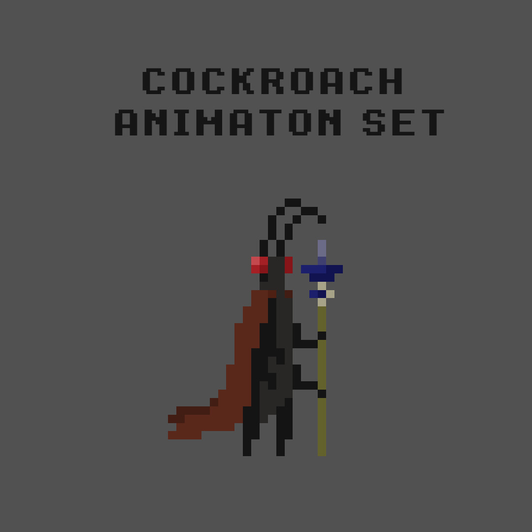 nikoue653's tweet photo. Check out the complete pixel art animation set for this Cockroach Mage featured. This little guy is ready for action with a full suite of movement and combat mechanics
#pixelart #gamedev #indiedev #animation #spriteart #pixelartist https://t.co/IQPC7hwrej
