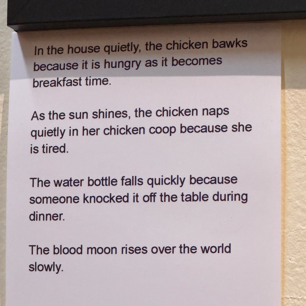 ratappreciator's tweet photo. none of the poems anyone is sharing are as good as these poems written by local children learning how to use adverbs https://t.co/yxEB8WWRx0