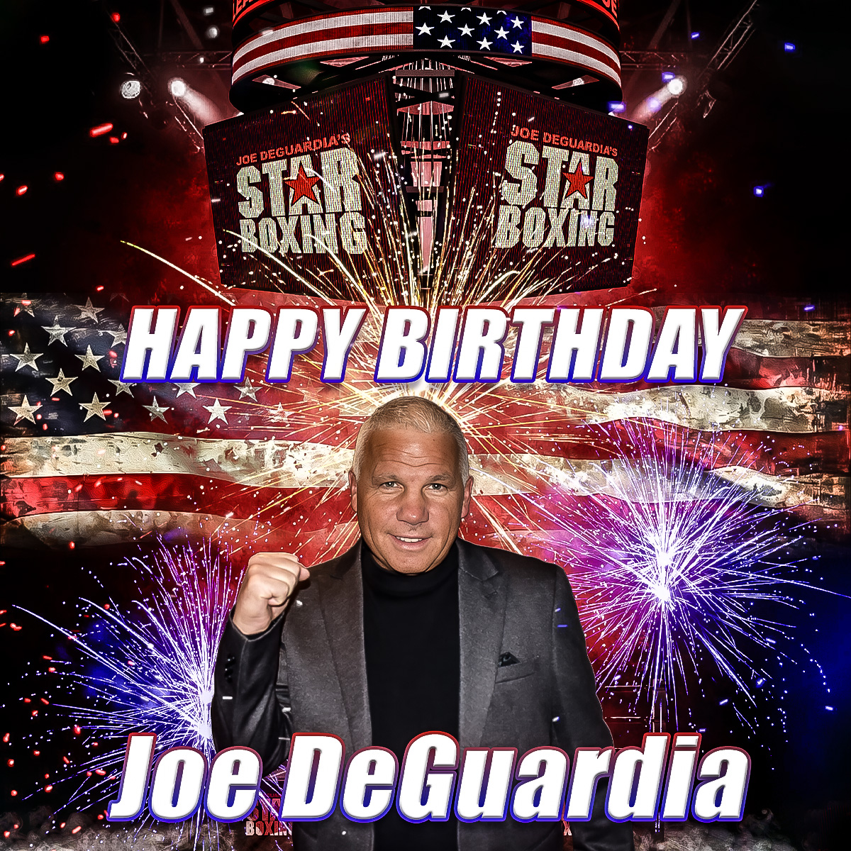 StarBoxing's tweet photo. 🎂🎈 All of us at Star Boxing wish our President and CEO, Hall of Fame promoter, and 1988 Golden Gloves Champion, @JoeDeGuardia, a #HappyBirthday!

#StarBoxing #JoeDeGuardia https://t.co/p2bWO2hwuH