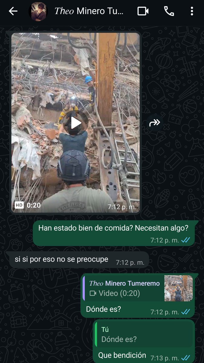 sibienbello's tweet photo. Se acuerdan de los mineros que necesitaban transporte y estuvimos difundiendo??? Pues logramos conseguir los transportes y hoy quise preguntar cómo iban y si necesitaban algo más. 

Me envían este video del rescate que ustedes ya han visto. Y que todo está bien ❤️‍🩹 https://t.co/izCMWzcvVv