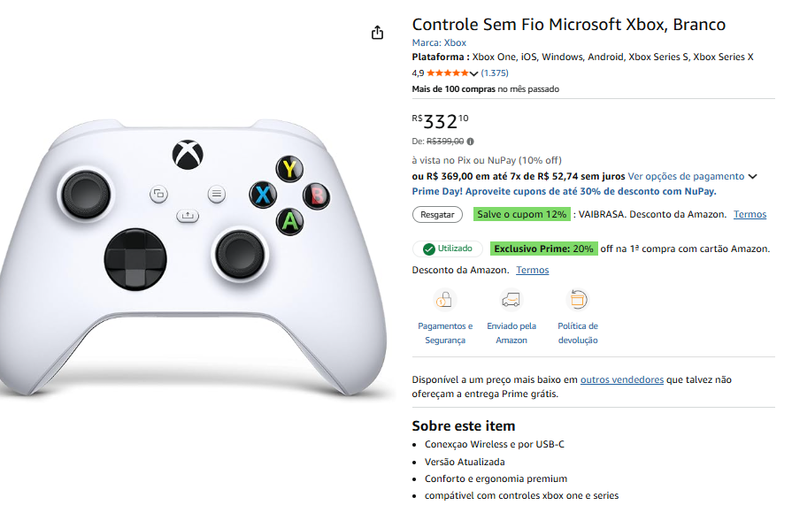 kandinhapromo's tweet photo. Controle Para Xbox Sem Fio
💵 R$287,82 no Pix
🎟️ CUPOM: VAIBRASA

🛒 Link do produto:
https://t.co/9lpIf2htNL https://t.co/hNDRKGJ9Rs