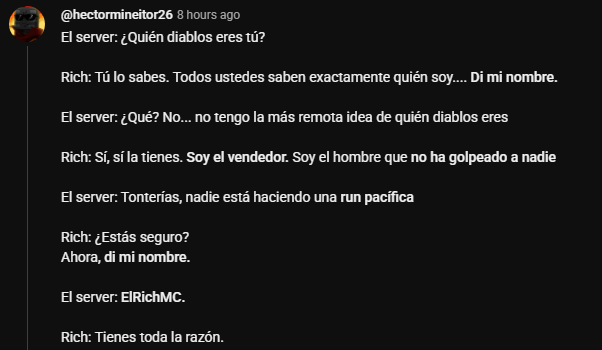 ElRichMC's tweet photo. Di mi nombre.
