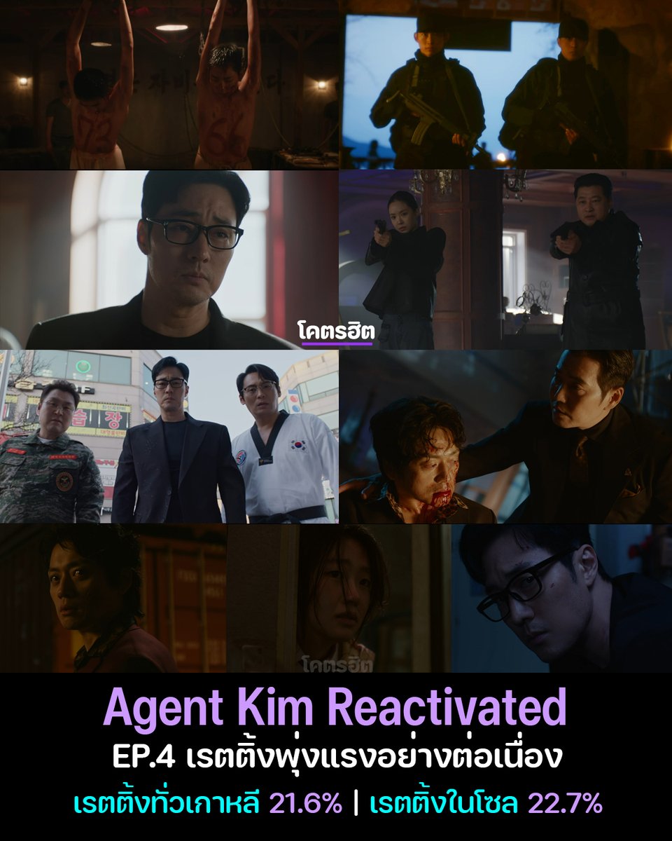 KodhitHD's tweet photo. 🔥🔥 #AgentKimReactivatedEp4 เรตติ้งพุ่งแรงอย่างต่อเนื่อง

เรตติ้งทั่วประเทศ 21.6% และในโซล 22.7% ความเดือดความสนุกไม่มีแผ่วเลยจริงๆ เป็นตอนที่เผยอดีตของหัวหน้าคิม เดินเรื่องสนุกจริงๆ ลุ้นทั้งตอน และการหาเบาะแสเพื่อตามหาตัวมินจี

.
ซีรีส์ Agent Kim Reactivated ดูที่ #Netflix

.
#AgentKimReactivated #สายลับคิมกลับมาแล้ว