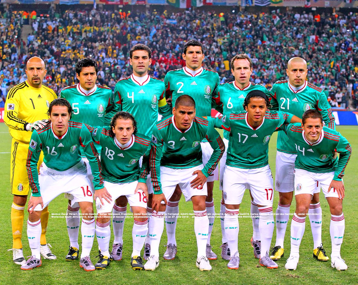 tphoto2005's tweet photo. Mexico:Pérez1, Osorio5, Márquez4, Rodríguez2, Torrado6, Bautista21, Juárez16, Guardado18,  Salcido3, Dos Santos17, Hernández14
WorldCupSouthAfrica2010, Argentina vs Mexico3-1
at Johannesburg, SouthAfrica 27 June 2010
photo by Masahde Tomikoshi/TOMIKOSHI PHOTOGRAPHY https://t.co/JiCXOKEuE5
