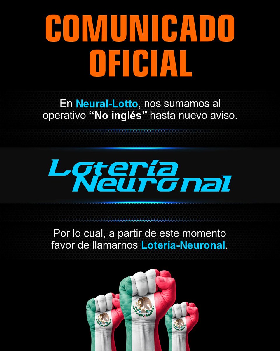 Neural_Lotto's tweet photo. ¡VAMOS MÉXICO! 🇲🇽 https://t.co/2MN1jRdFrX