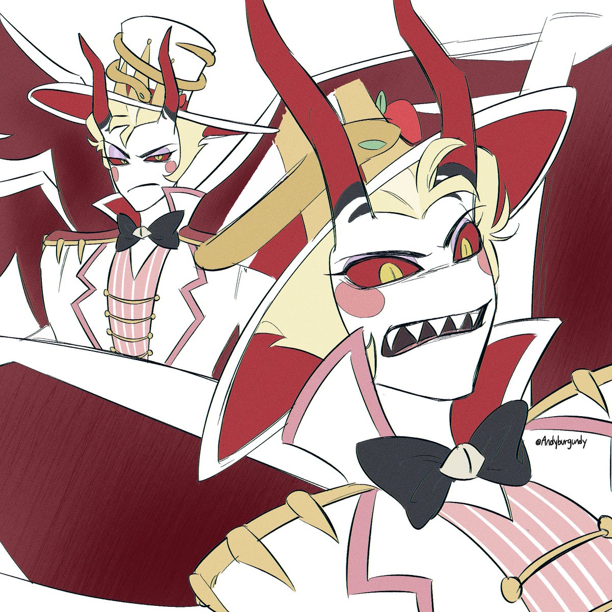Andyburgundy's tweet photo. #hazbinhotel 🍎🐍
친구그려준 루시퍼.. https://t.co/WW4Phz9hck