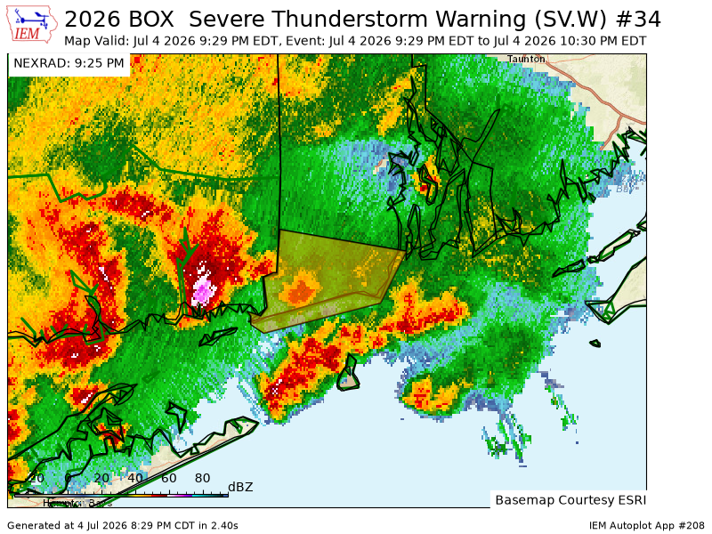PrecisionWxFcst's tweet photo. BOX issues Severe Thunderstorm Warning [damage threat: CONSIDERABLE, wind: 70 MPH (RADAR INDICATED), hail: <.75 IN (RADAR INDICATED)] for Washington [RI] till Jul 4, 10:30 PM EDT https://t.co/pNC0l7zKtM https://t.co/iIBobDlGCD