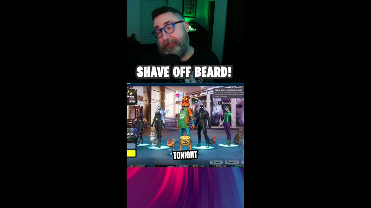 CasualCoo's tweet photo. Want to see CasualCoo shave off his beard? If so, help him reach his gift goal tonight during LATE NIGHT Casually Fortnite! The fun starts around 9:30 pm PST over on TikTok! #tiktokchallenge #streamgoal #shaveoffbeard #casuallyfortnite #fortnitefun https://t.co/GdBbppk1Aw