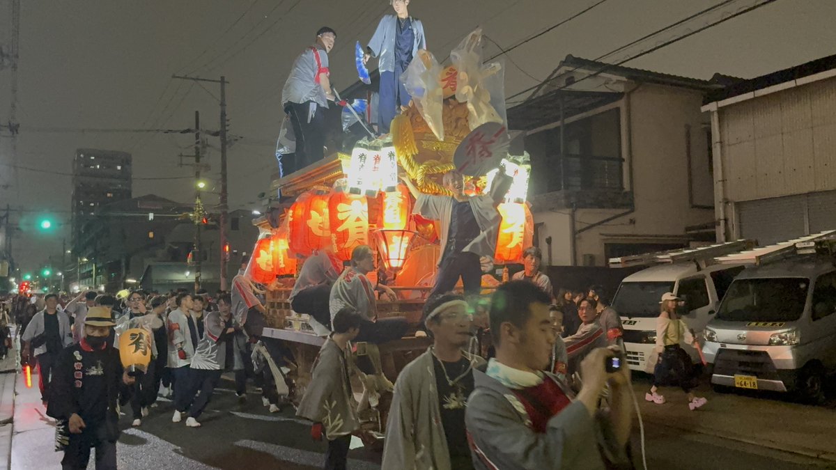 higaccho's tweet photo. 2026.7.4
平野郷だんじり祭り
試験曳き
馬場町、西脇組、背戸口町
三町合わせの時には奇跡的に？雨止んでました
本祭りは7/12.13
杭全神社夏祭りは7/11~14 https://t.co/TversCpLYQ