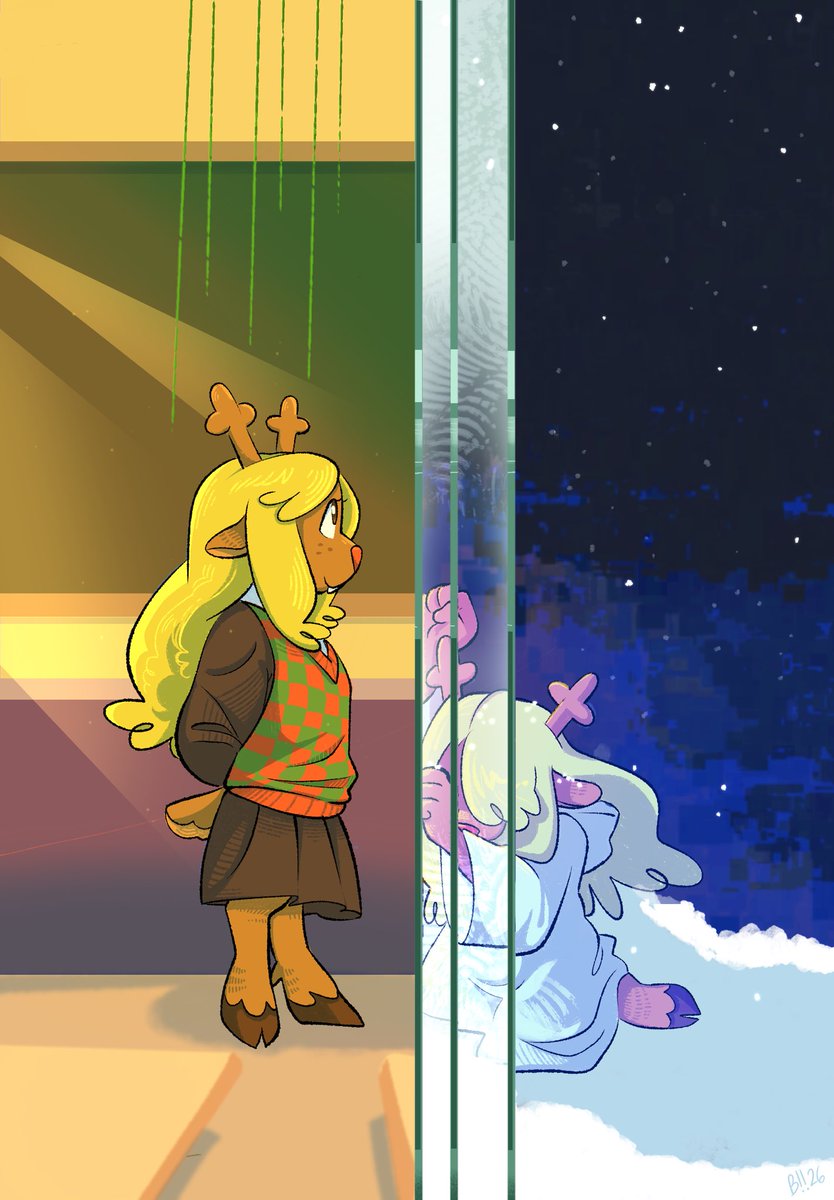 bun_tastic's tweet photo. “It feels like… I’ve just been watching myself through glass.

Watching someone else move me through my life.”
#deltarune #noelle https://t.co/qHw6HzTHeg
