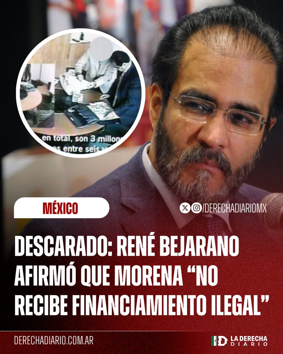 DerechaDiarioMX's tweet photo. 🚨🇲🇽 | DESCARADO: El exconvicto René Bejarano aseguró que el narcopartido Morena "no recibe financiamiento ilegal" y señaló que "no hay pruebas al respecto", ignorando que él mismo fue grabado recibiendo dinero ilegalmente en 2004. https://t.co/caasxscxoE
