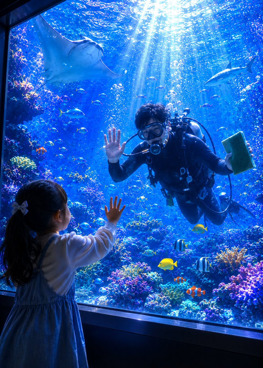 hypertechnos's tweet photo. 参加してみようと思います
水族館で見かける光景です

#AI水族館 https://t.co/zXbZU2Mzus