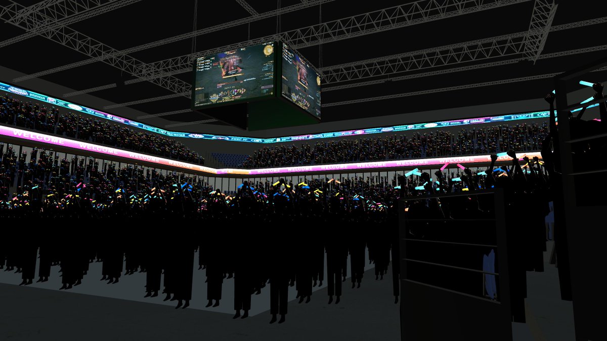kashiwagi_anko's tweet photo. 【新作ワールド公開🎮】
「#eスポーツ会場でPCゲームが遊べるワールド」

巨大モニターを使ってPCゲーム配信や動画視聴ができるワールドです。OBSが必要ですが、ワールド内に設定マニュアルを用意してあります。
https://t.co/5uNooSyhMn

#VRChat #VRChat_world紹介 #VRChatワールド紹介 #topazchat https://t.co/AXlq1GCgRg