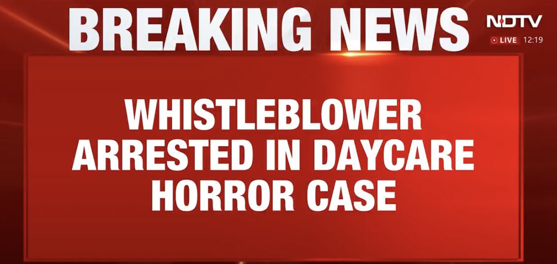 ARanganathan72's tweet photo. She was an employee at a Bengaluru daycare. She saw babies being tortured, loaded on to washing machines, stuffed down toilet bowls. She complained. She was sacked. She became a whistleblower and exposed the horrific crimes. She should have been rewarded.

She has been arrested. https://t.co/q2Q8QaY10I