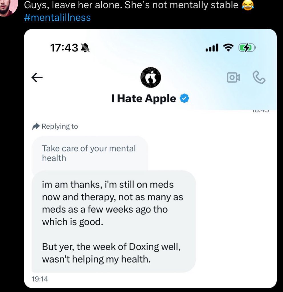 ZachTrevo's tweet photo. @MacBook_Neo @iHateApplee It’s alright. The owner of this post is having a mental health. So ignore the trash post. https://t.co/F4a1XdKRfD