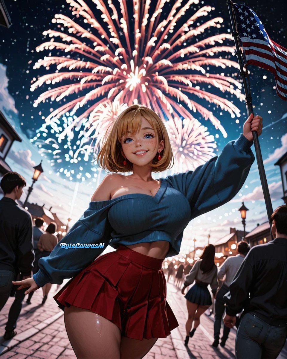 ByteCanvasAI_2's tweet photo. Today's all about red, white, blue, and unforgettable moments. Wishing everyone a fun and safe Fourth of July! 🇺🇸✨
#AI #fourthofjuly #USA https://t.co/GPJUt5pIxa