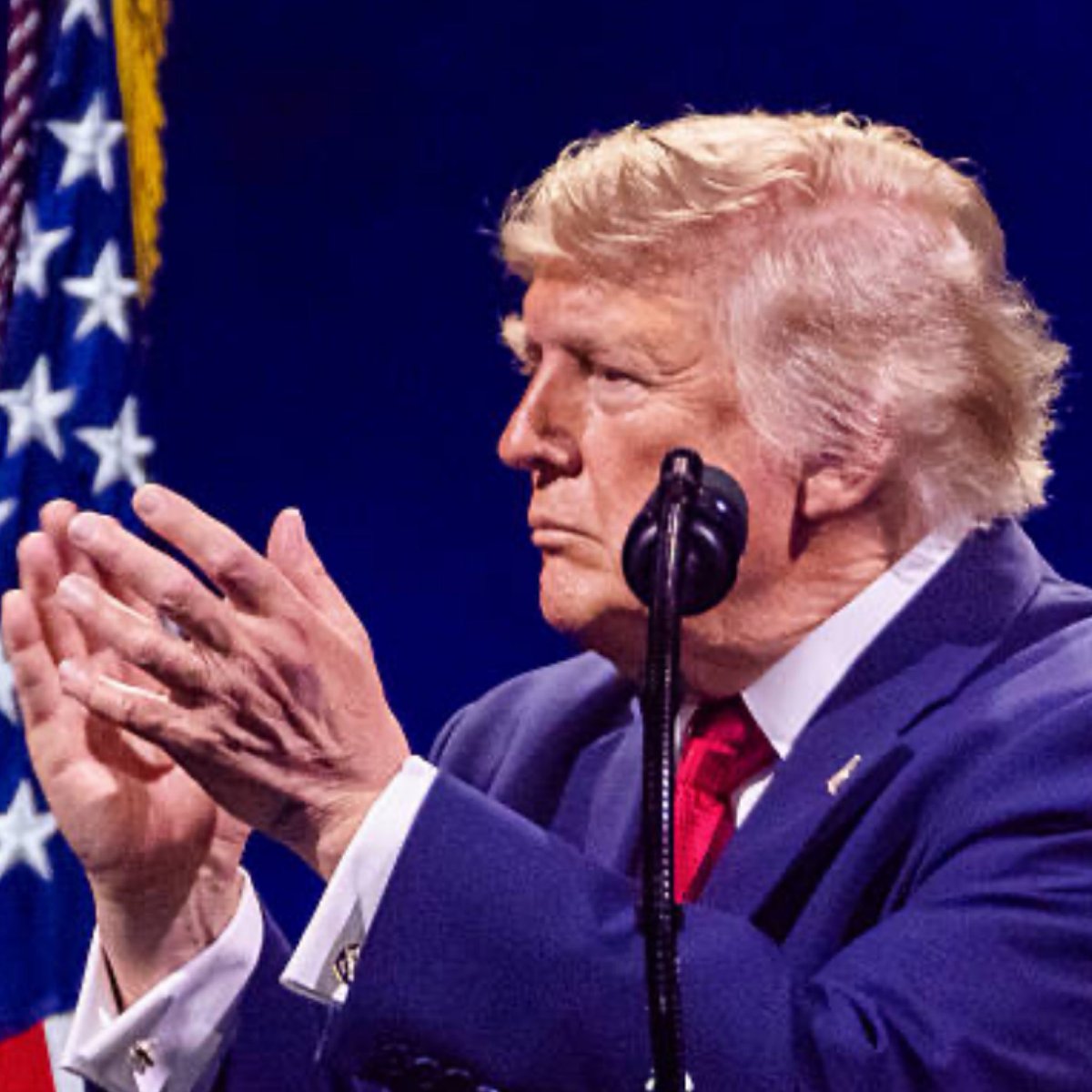 BoLoudon's tweet photo. Reporter: But Mr. President, are you sure you want to give your America250 speech in a storm?!

President Trump: "I don't care. It's America 250! If they can storm the beaches at D-Day, I can do this speech."

Legendary. https://t.co/mt0hAbwiuu