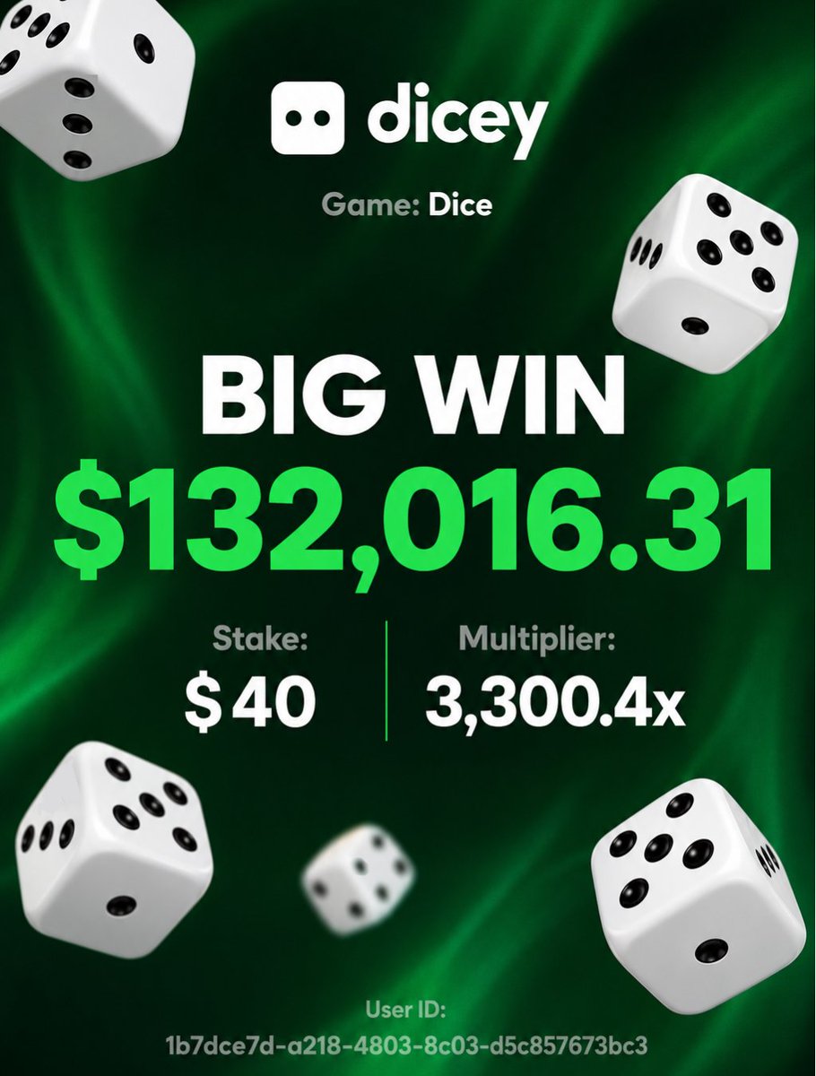 DiceyHQ's tweet photo. LIFE CHANGING Dice roll today.

What would you do with a 6 figure win? https://t.co/ax57VHH5ZH