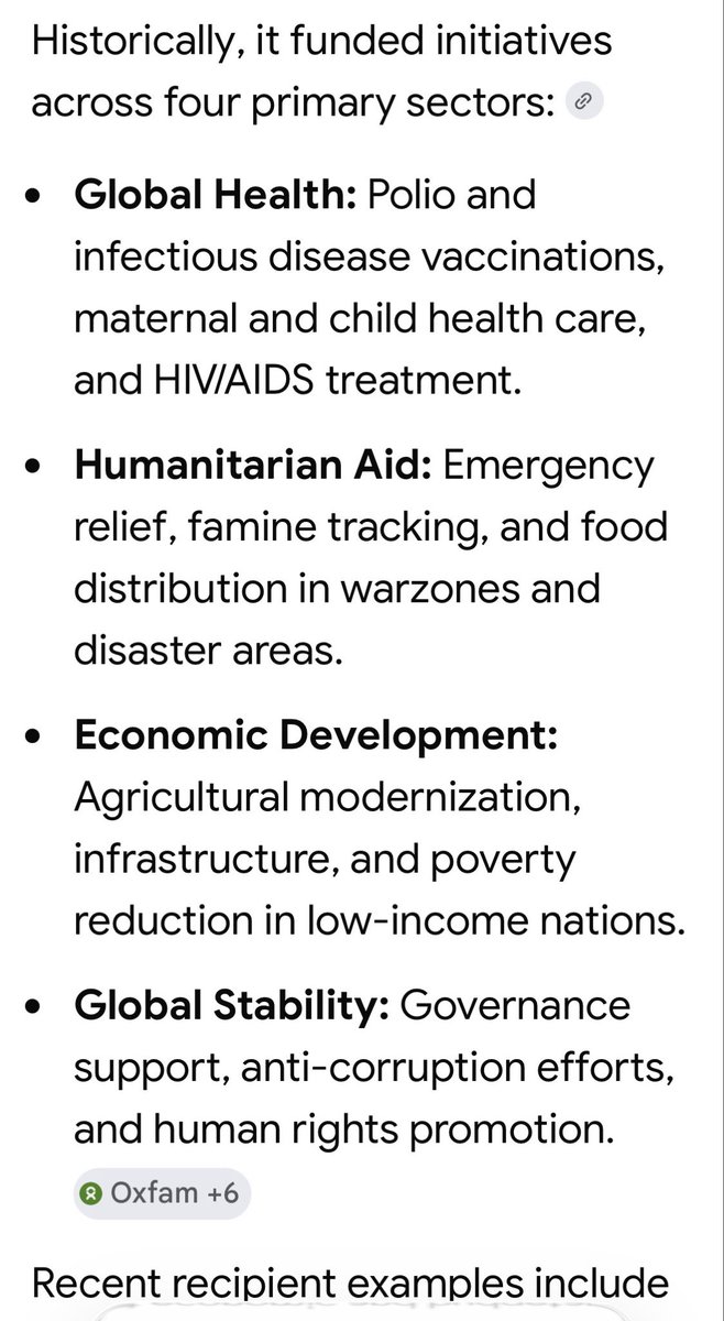 BourbonBev's tweet photo. @robtnolen @OccupyDemocrats That money helps people in need— not greedy billionaires. I feel like you have no idea what USAID funded… surely you can see the difference between being a world leader by assisting in global health priorities an grift/no bid contracts in the 100’s of millions to Trump family https://t.co/2KiazWciYt