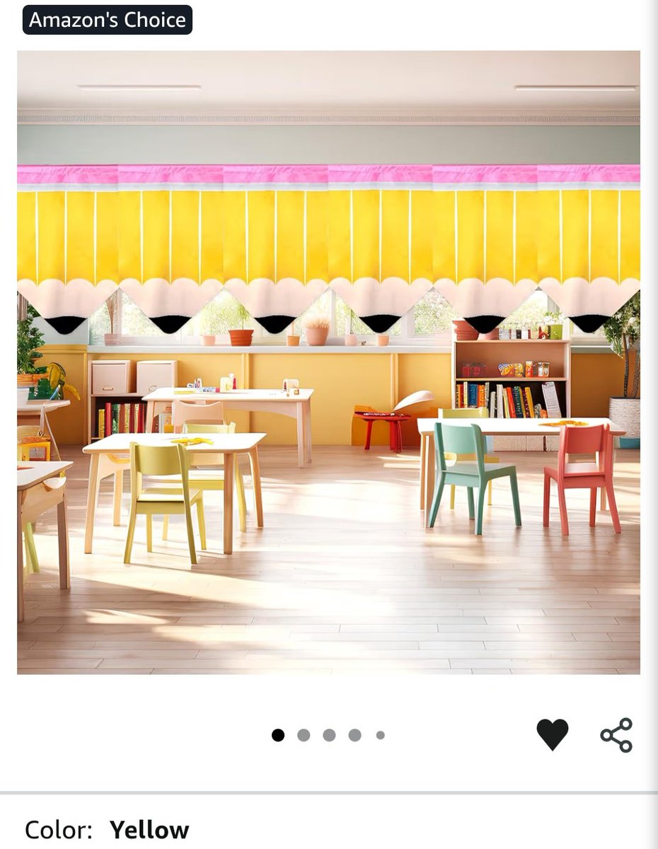 heasley_kristin's tweet photo. @Mathemagician4U @MelissaKumanski Y is for Yellow pencil plush for our reading corner and Yellow pencil curtains.  These would make the room so bright and cheery. 🤞💛✏️https://t.co/QiOdPKrbeg #beakindhuman #clearthelist #teachersofX #helpateacher #supportaclassroom https://t.co/eB4WKhxOTV