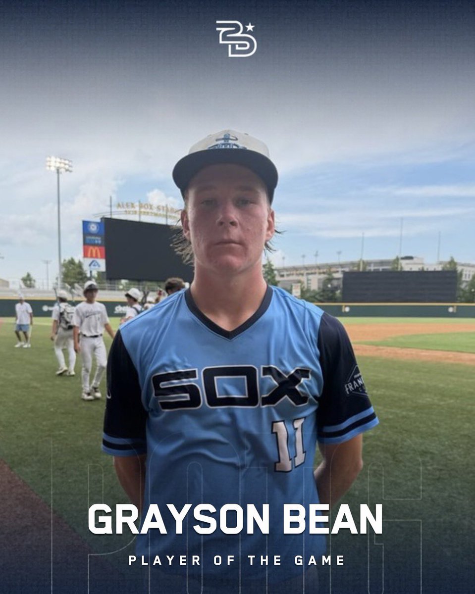 2DsportsbsbLA's tweet photo. ⭐️ Player of the Game ⭐️ 

Grayson Bean 

East Coast Sox https://t.co/zVsh5ndxba