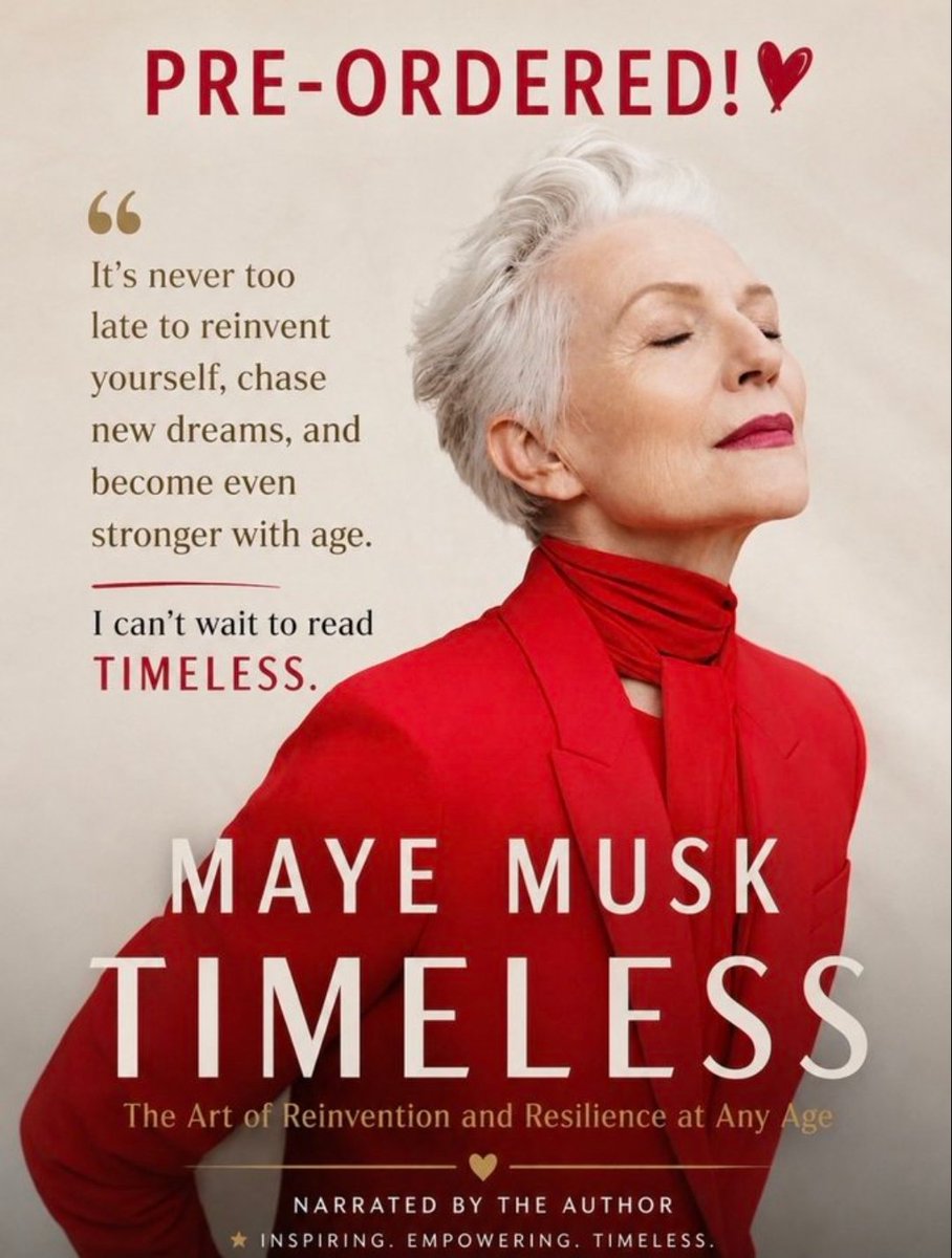 __EarthPicture's tweet photo. Maye Musk dropping wisdom again 🔥 Never too late to reinvent yourself &amp; chase dreams at any age. Proud of Elon’s incredible mom — Timeless is a must! 🇺🇸❤️
#MayeMusk #TimelessBook #ElonMusk #Reinvention
@mayemusk https://t.co/hCCezOAxrT
