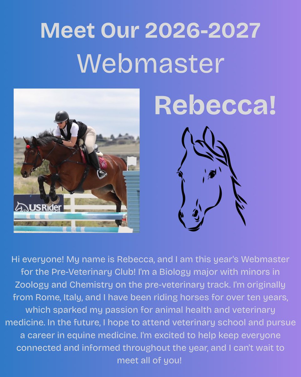 CSUprevet's tweet photo. Meet our Webmaster, Rebecca! https://t.co/mQPUAPskcs