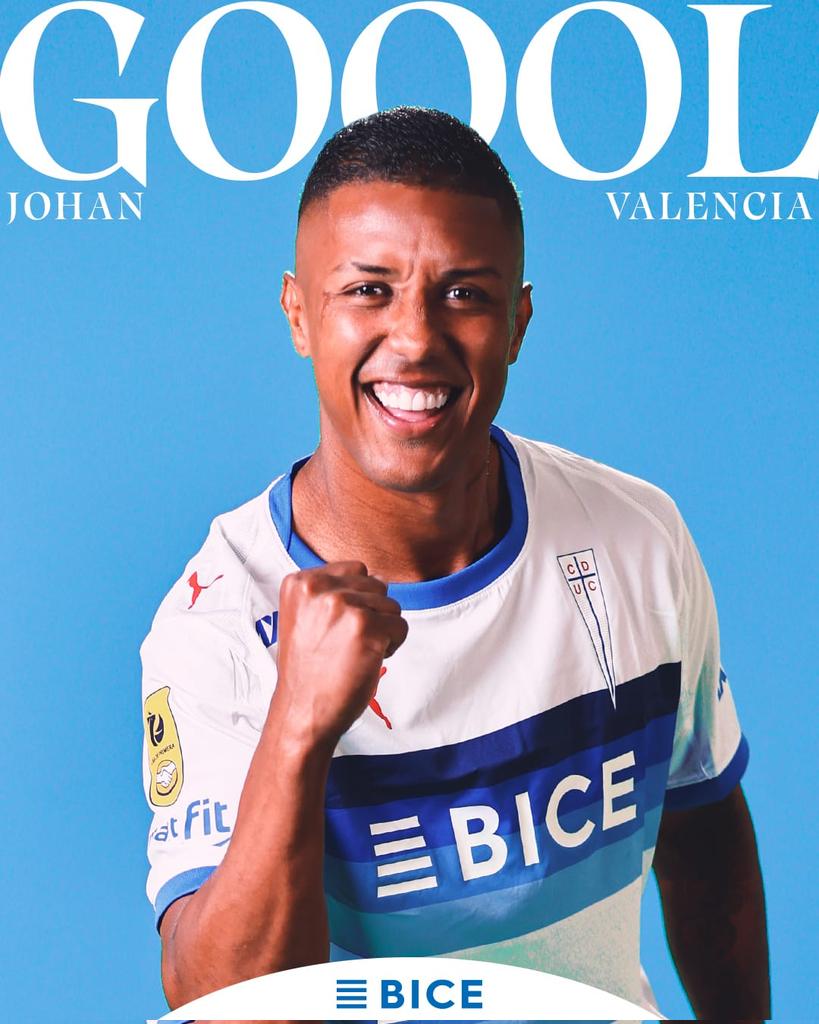Cruzados's tweet photo. ¡QUÉ GOLAZOOOOO! ⚽️💥

Tremendo remate de Jhojan Valencia para poner el empate de #LosCruzados 👊

#GolBICE https://t.co/nEQ3ba4QBD