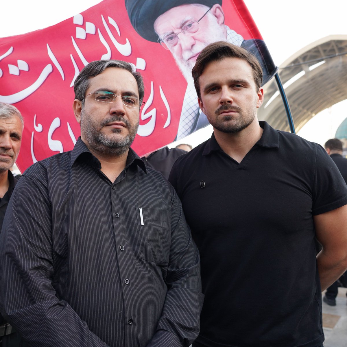 jacksonhinkle's tweet photo. ❤️🇮🇷 It was a great honor to meet one of Iran’s greatest patriots, Yasser Jebraily, today at the last farewell to Sayyed Ali Khamenei https://t.co/gPHIAzQX0s