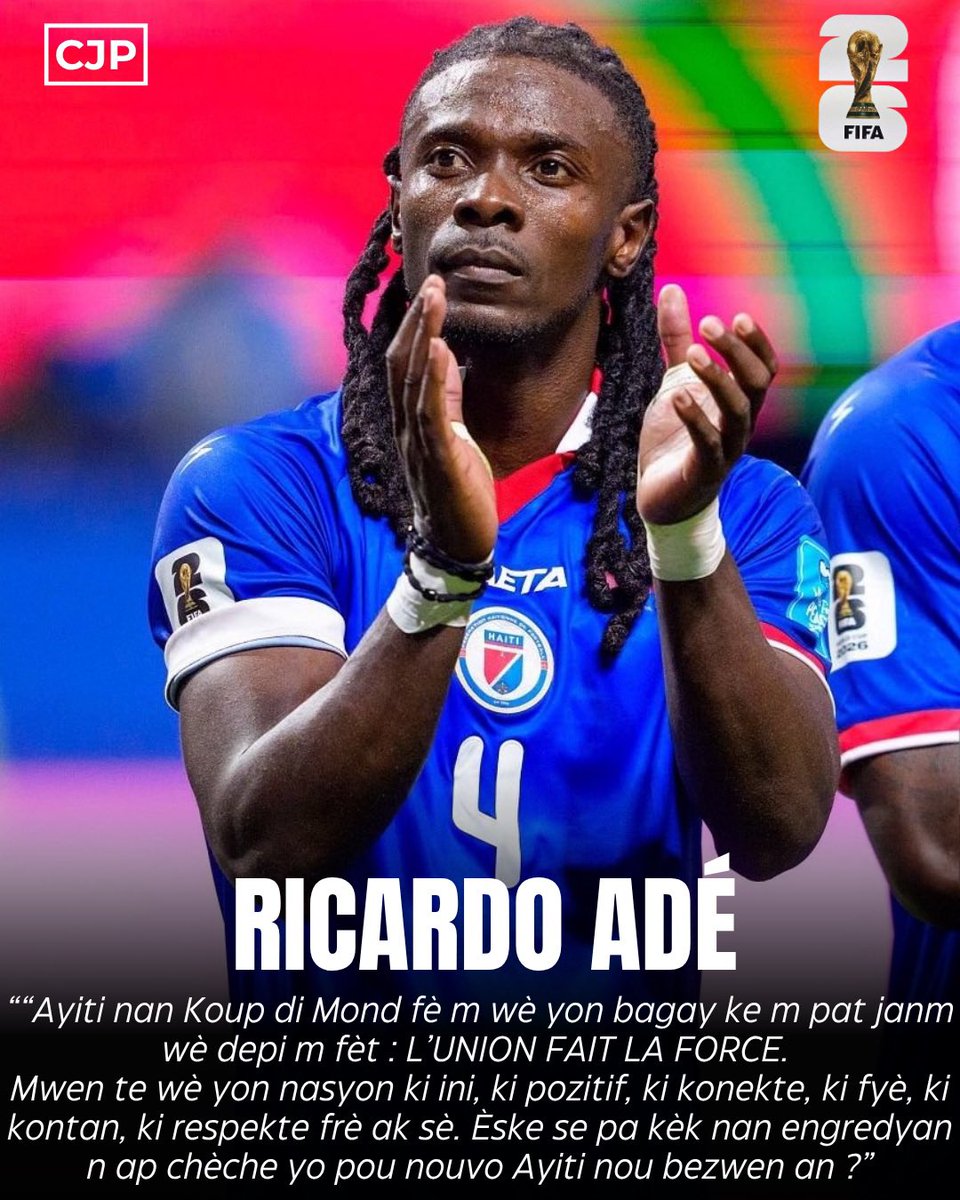 Caleb_Jephte's tweet photo. Ricardo Adé fè yon bèl refleksyon wi… 🤝🇭🇹 https://t.co/afgOepli89