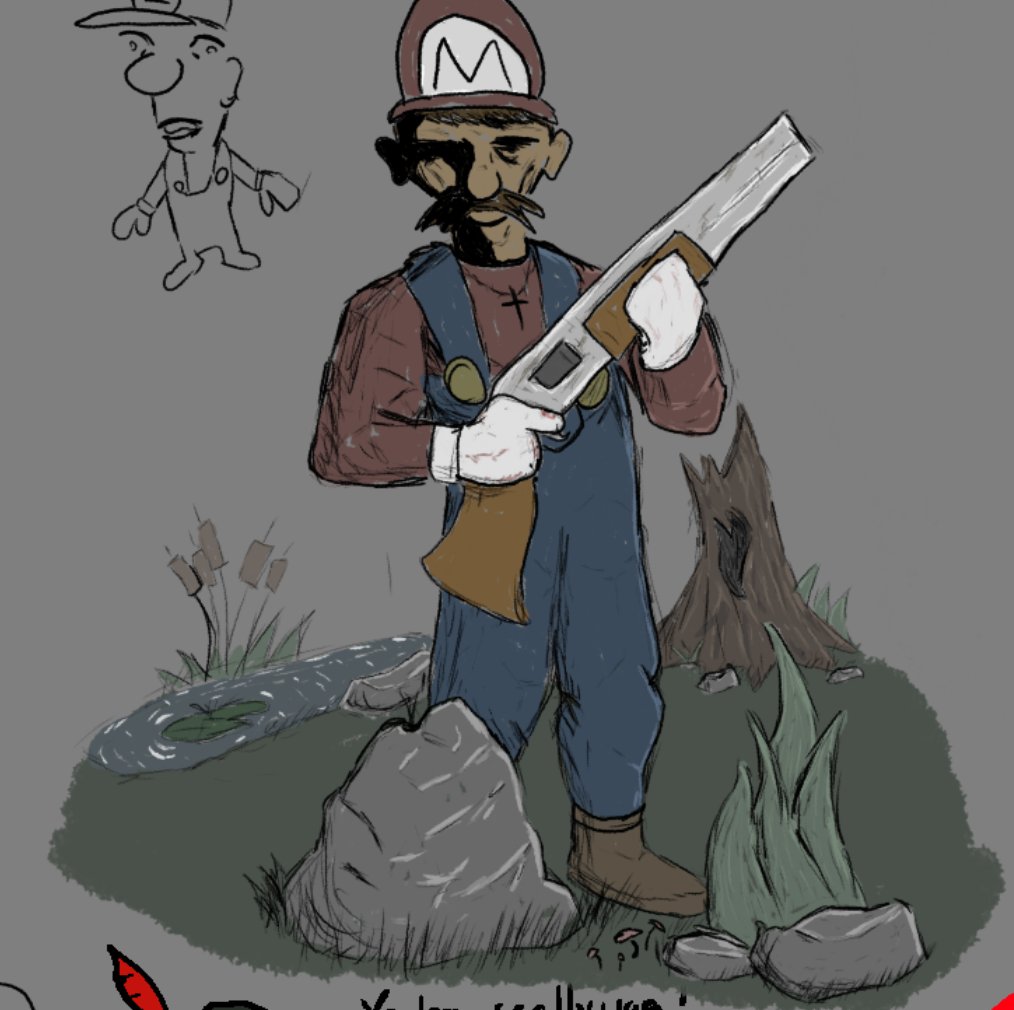 VincyBat's tweet photo. Swamp Mario. https://t.co/BTOXaw7plW
