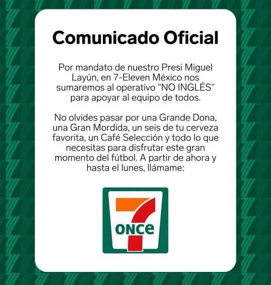 laredcincoradio's tweet photo. 🇲🇽⚽️ || Marcas en México se suman a un trend previo al duelo ante Inglaterra: cambian sus nombres al “mexicano” y dejan de usar inglés durante el fin de semana como muestra de apoyo a la Selección. https://t.co/V81sUlK9mU