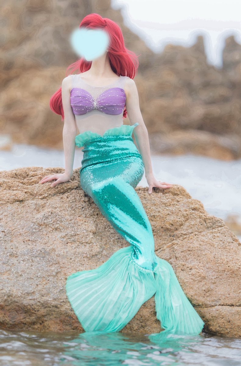 Sayak_Ariel's tweet photo. 暴風だったけど、風が良い仕事してくれた😂🧜🏻‍♀️🪸🫧
筋トレで作ったくびれ……よりアリエルのシルエットに近付けたかな？ https://t.co/W22KQoKqqJ
