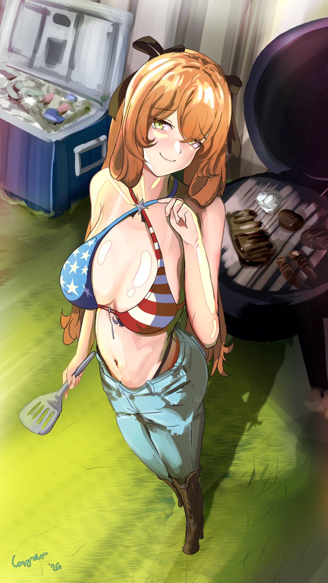 ConqRahr's tweet photo. Hot grill...
"Springfield's Cookout on the 4th"

#GirlsFrontline2Exilium 
#ドルフロ https://t.co/6S6YBF9Oc9