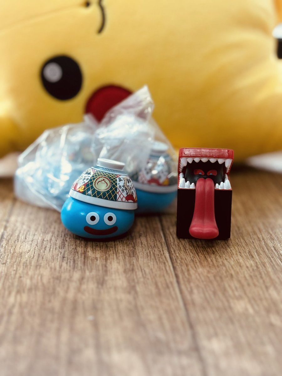 15_ice_cream_'s tweet photo. ドラクエウォークセットのフィギュア、制覇まで残り2種✌️
どんぶりスライムばっかりで、吉野家スラミチとつゆだくスライムは出なくて困る😭
  #吉野家ドラクエウォーク https://t.co/UlPZSFLjPn