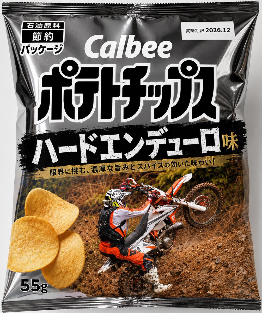 Georide_NW's tweet photo. ポテトチップス ハードエンデューロ味 https://t.co/aUNSCRF6kK