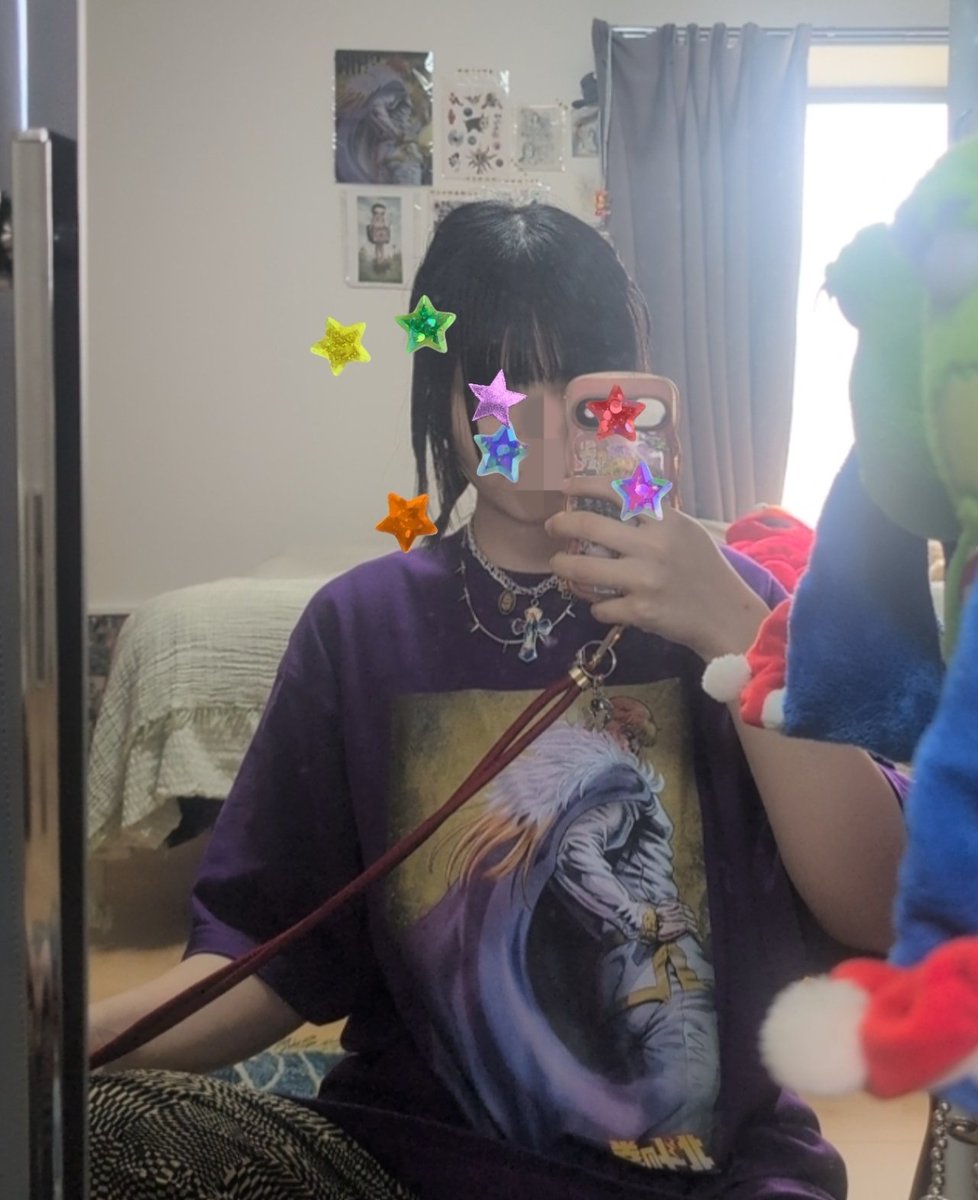 moSouthernCross's tweet photo. 可愛いTシャツ着た。3XLの紫💜にしたよー！！これ本当にかわいいから色違いでもういっこ買おっかな〜！！ https://t.co/qvfkQu65G8