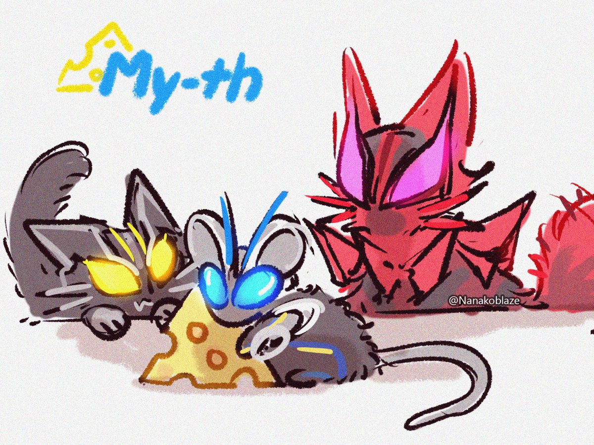 Nanakoblaze's tweet photo. 🐭🐱🐱 https://t.co/mBiGRfwNEh