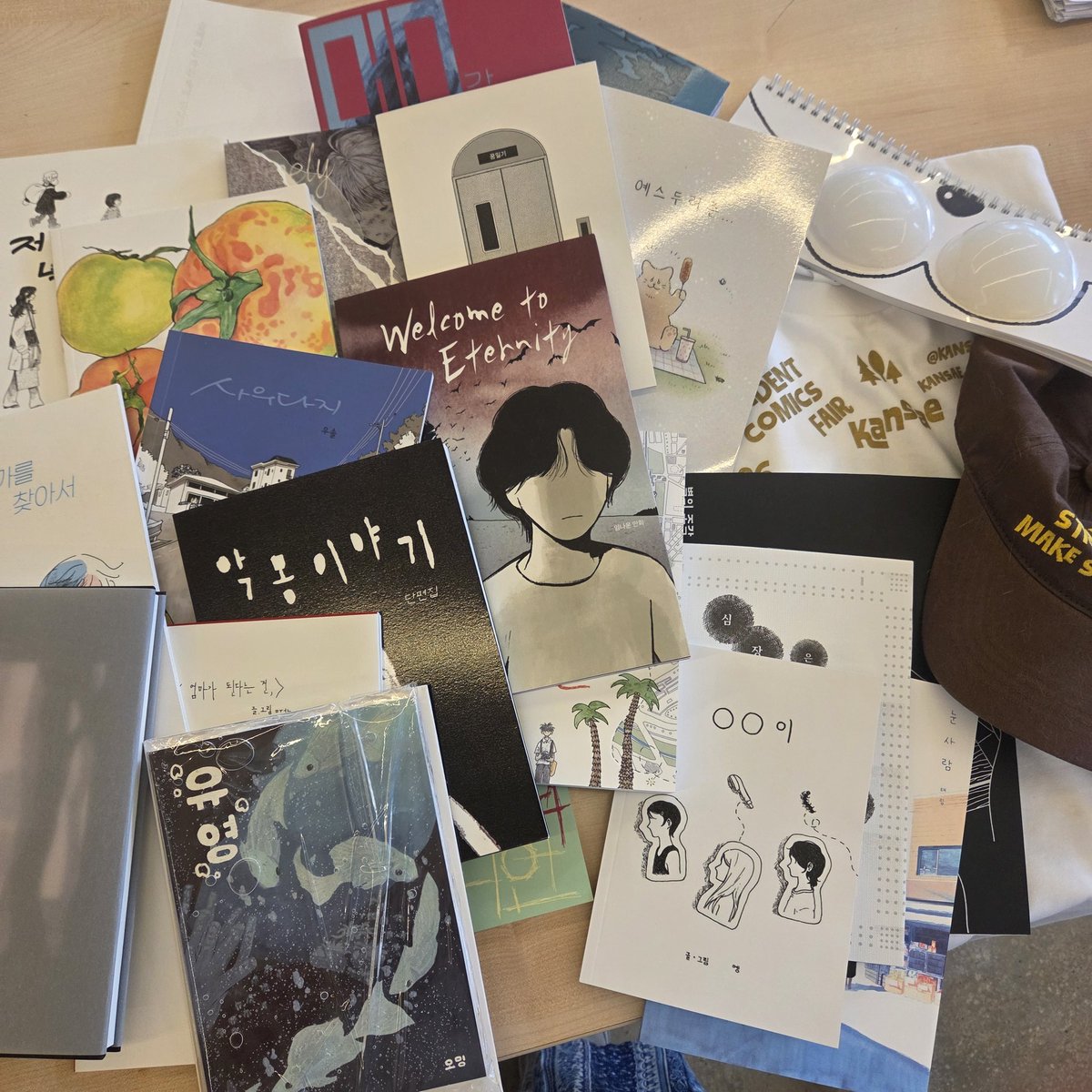 homebody2252's tweet photo. 며칠새 모은 독립출판만화들
더 샀는데 사진을 못찍은 것들도 있다
늦더라도 후기글을 모두 꼭꼭 올려야지!!! https://t.co/szZ9PgtMvD