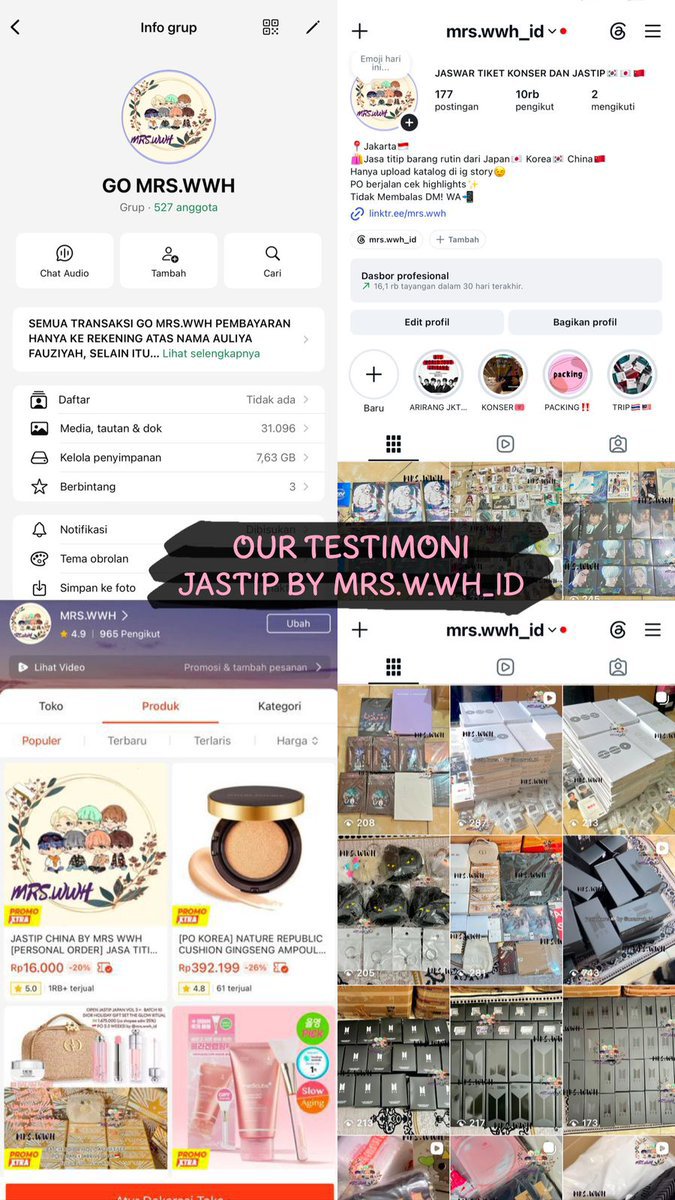 MRSWWH_ID's tweet photo. OPEN FIRSTHAND WAREHOUSE [WH] KOREA🇰🇷 JAPAN🇯🇵 CHINA🇨🇳

📦by handcarry, air/sea cargo
✅no minimum berat kiriman
✔️free fee all services wh

menyediakan jasa co all web‼️ update rate co :
🇨🇳ch rate 2675 fee 10k
🇯🇵jp rate 113 fee 10k
🇰🇷kr rate 11.98 fee 15k

🛒dm us!😍 https://t.co/f4Jb6qfn77