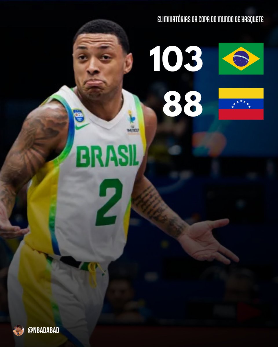 NBAdabad's tweet photo. O BRASIL CONTINUA DOMINANDO NAS ELIMINATÓRIAS DA COPA DO MUNDO!!!

✅ 5 JOGOS
✅ 5 VITÓRIAS

SÓ BRASIL E CANADÁ NÃO PERDERAM NENHUM JOGO AINDA! 🔥 https://t.co/cxmoM8KPzF