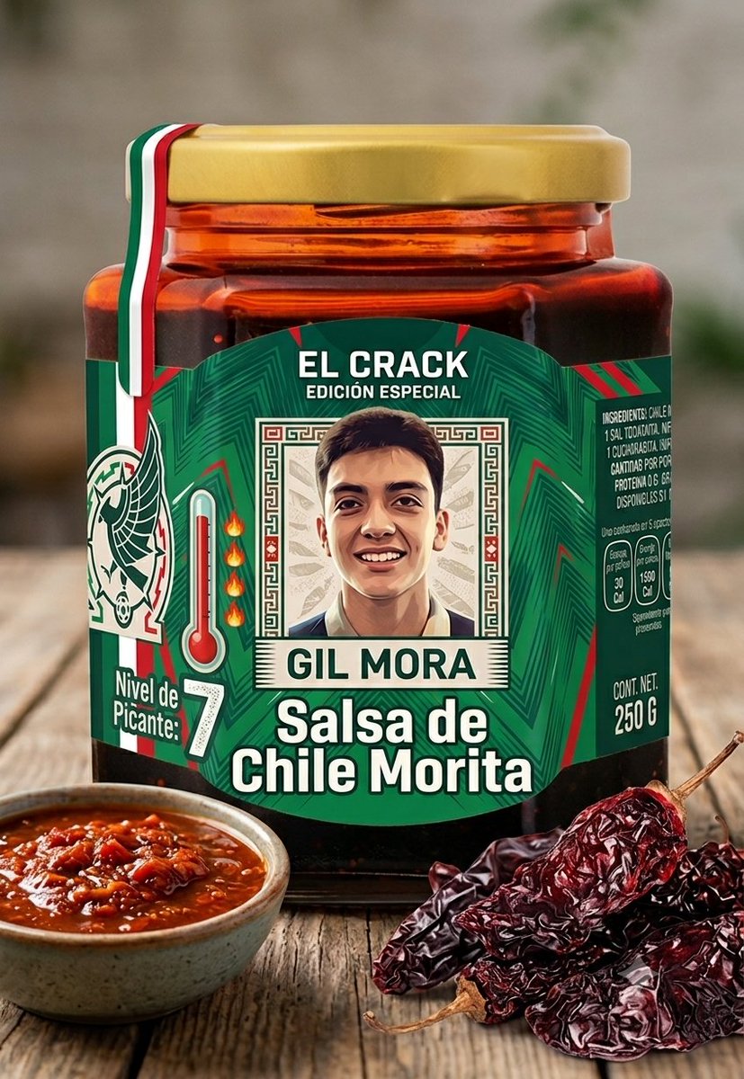 NadaSeMeNiega's tweet photo. @Javisness @Seg_NapolesDF 🚨🚨🚨¡Atención!🚨🚨🚨

Ya está a la venta la Salsa de Chile Morita. 🌶🌶🌶🌶🌶🌶🌶
Ultra picante, edición especial Gil Mora.
¡Excelente para embarrar y untar!
Por el momento solo estamos surtiendo pedidos en cajas, para los ingleses 🏴󠁧󠁢󠁥󠁮󠁧󠁿. Y en cajones para los argentinos🇦🇷
RT pf https://t.co/JBmMIi7cSS