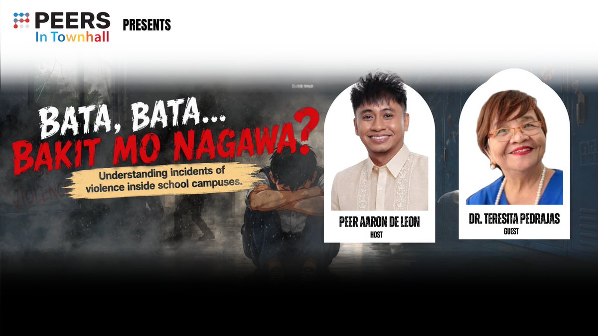 peersphl's tweet photo. HAPPENING NOW:
Live Now!
Episode 118: Bata, Bata… Bakit Mo Nagawa? Understanding incidents of violence inside school campuses

Watch Here:
Youtube Livestream:
https://t.co/2kc3YuA3Lu

Facebook Livestream:
https://t.co/ipjKPR4Dgs https://t.co/GX48QHzb4S