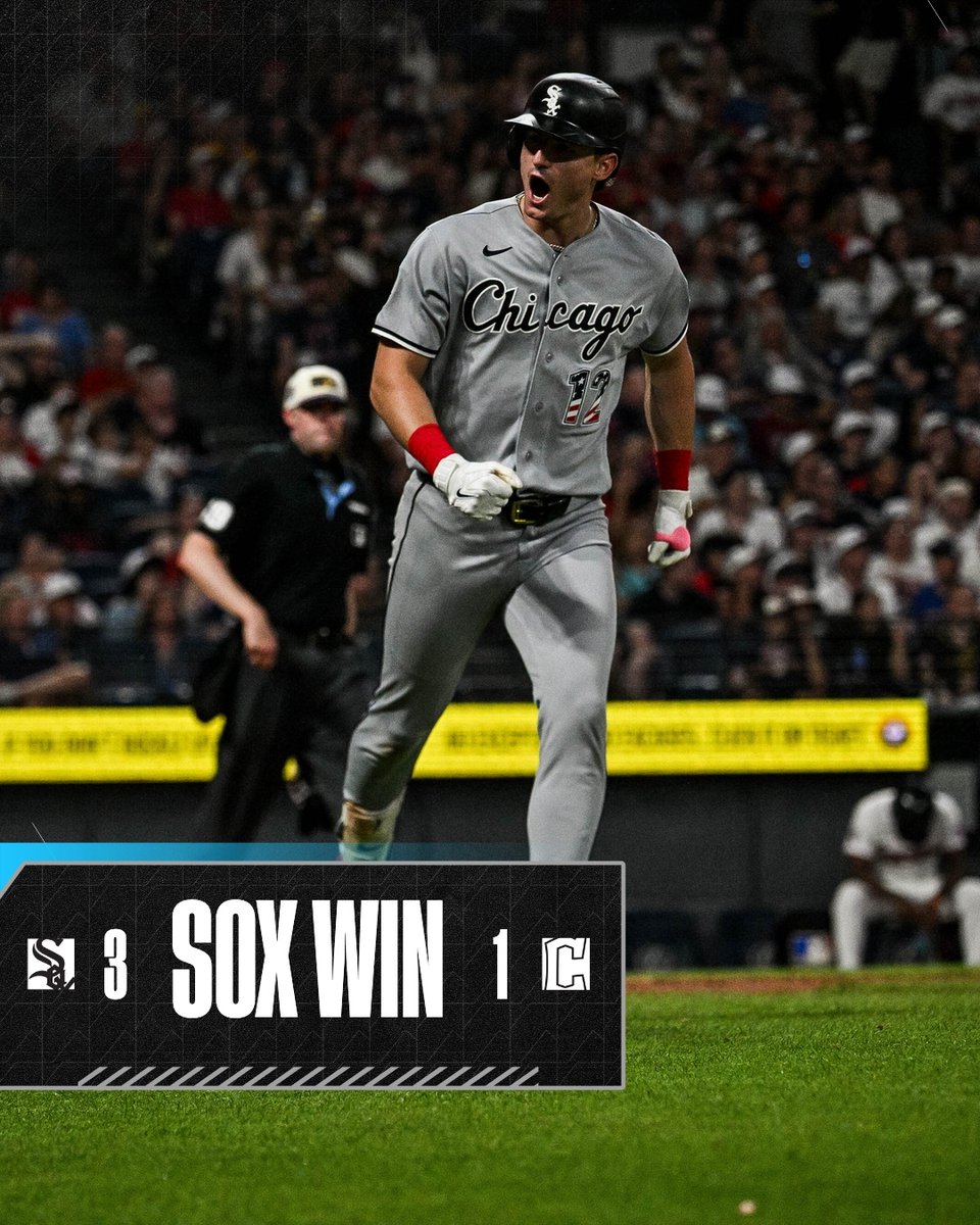 whitesox's tweet photo. Got the W in Cleveland ✅ https://t.co/f01UcvPO1Q