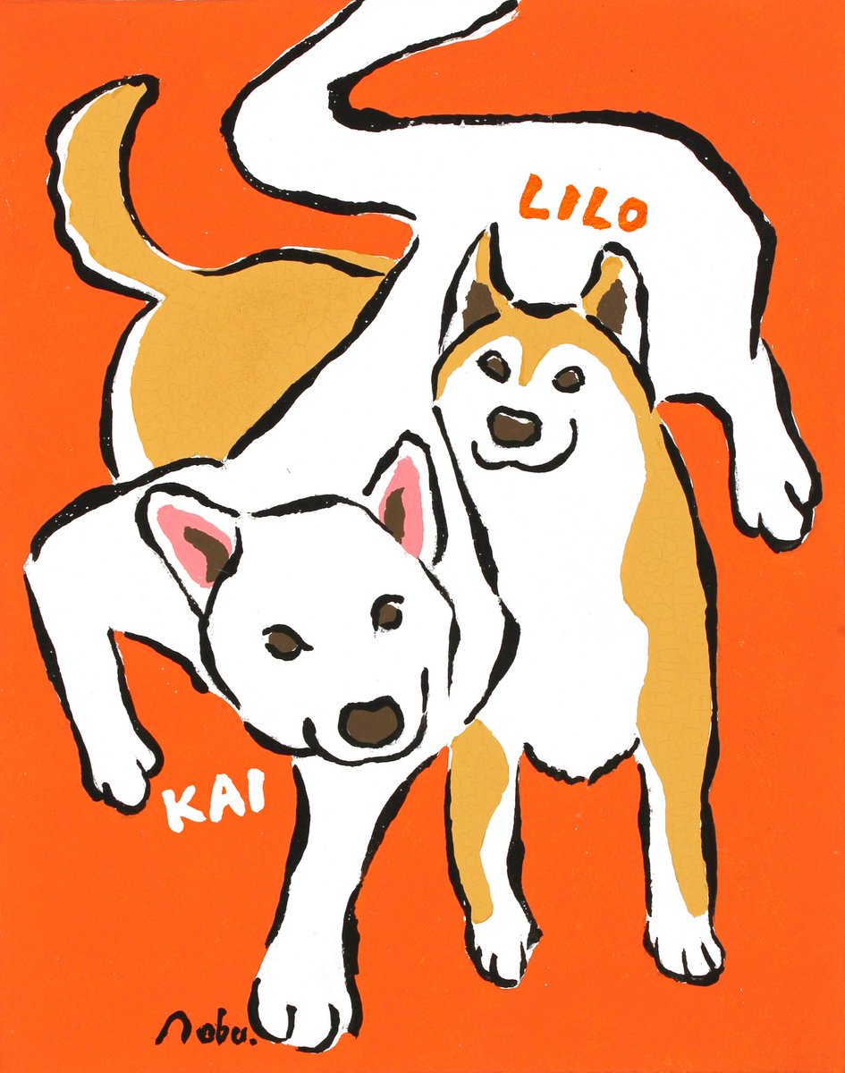 過去作品紹介中♪ LILO&KAI 仲良しな2匹のしば犬。お姉ちゃんのリロと